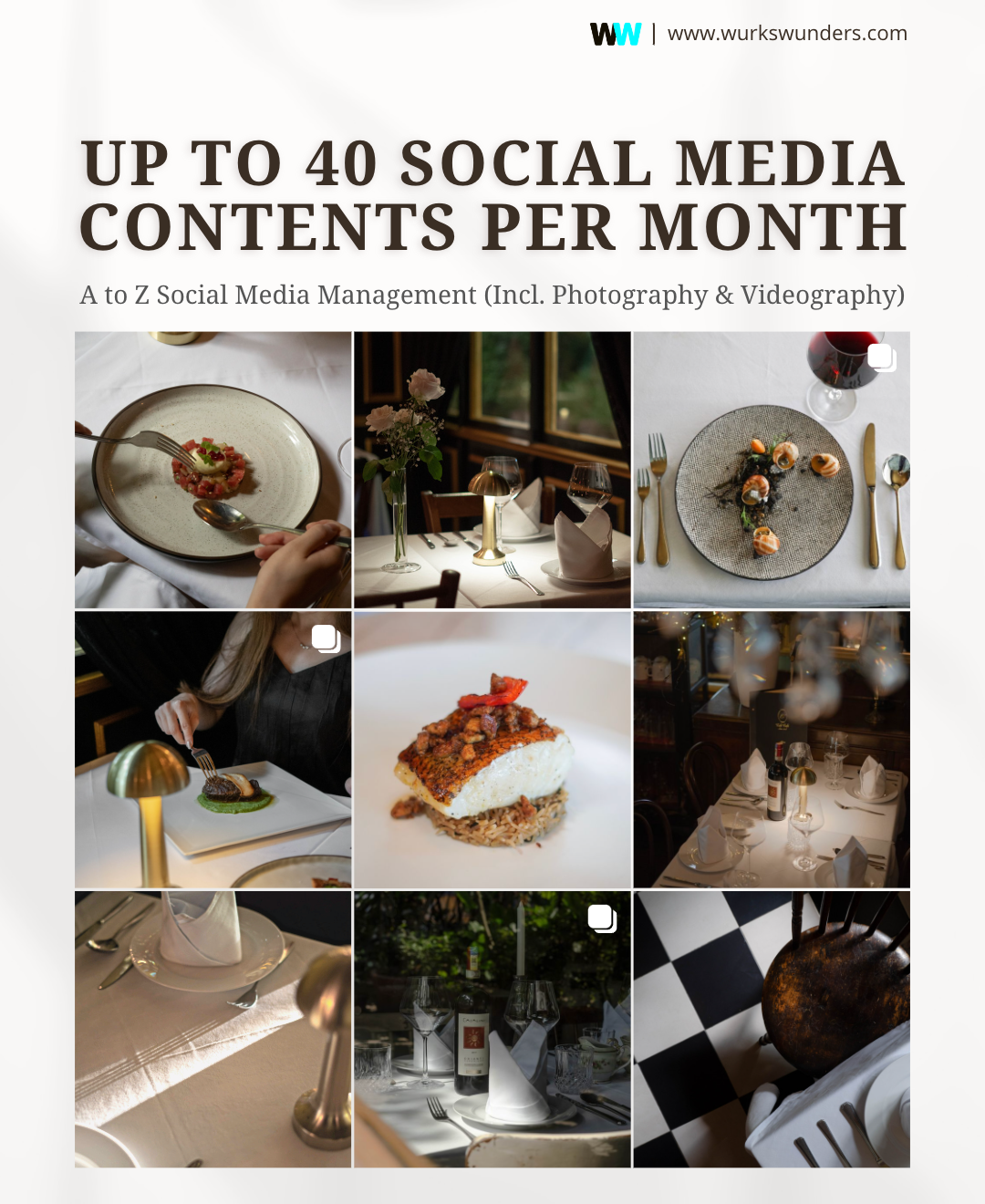 WurksWunders Facebook ad: Say goodbye to the stress of social media…