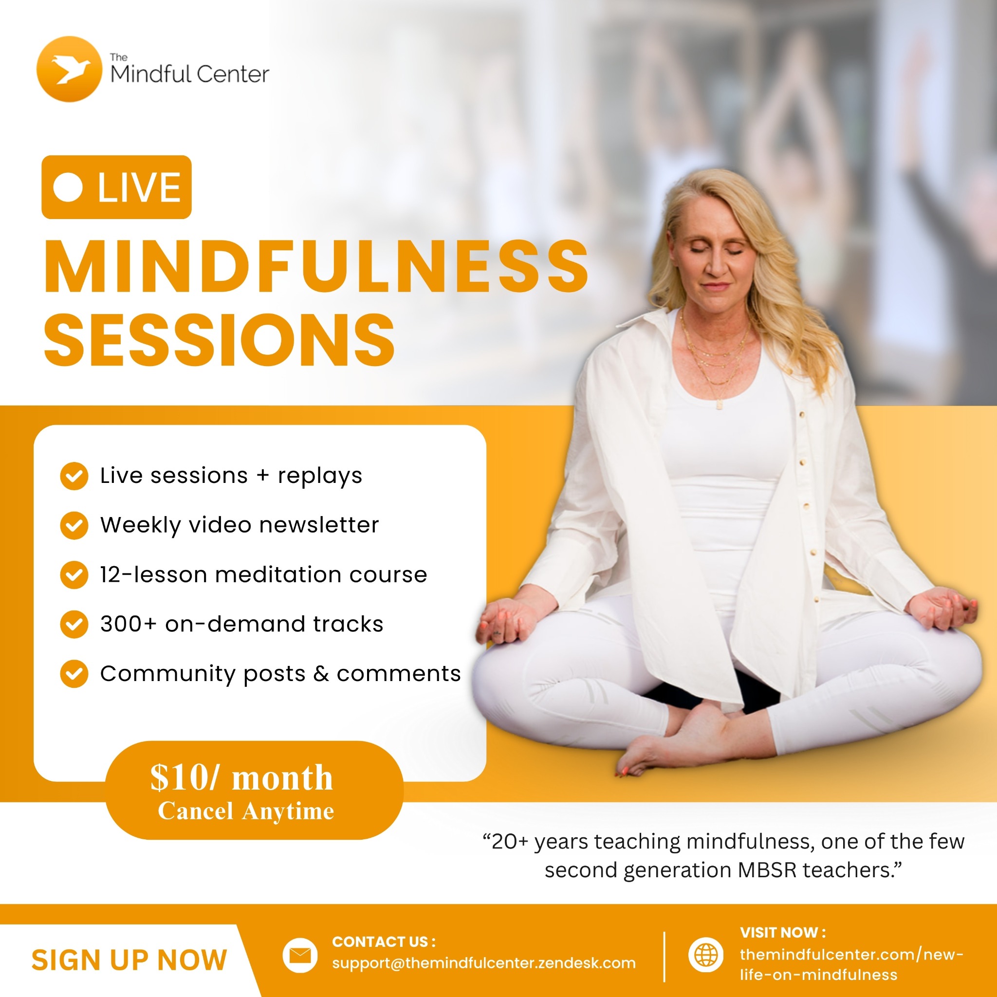 The Mindful Center Facebook ad: Start Your Journey Today.