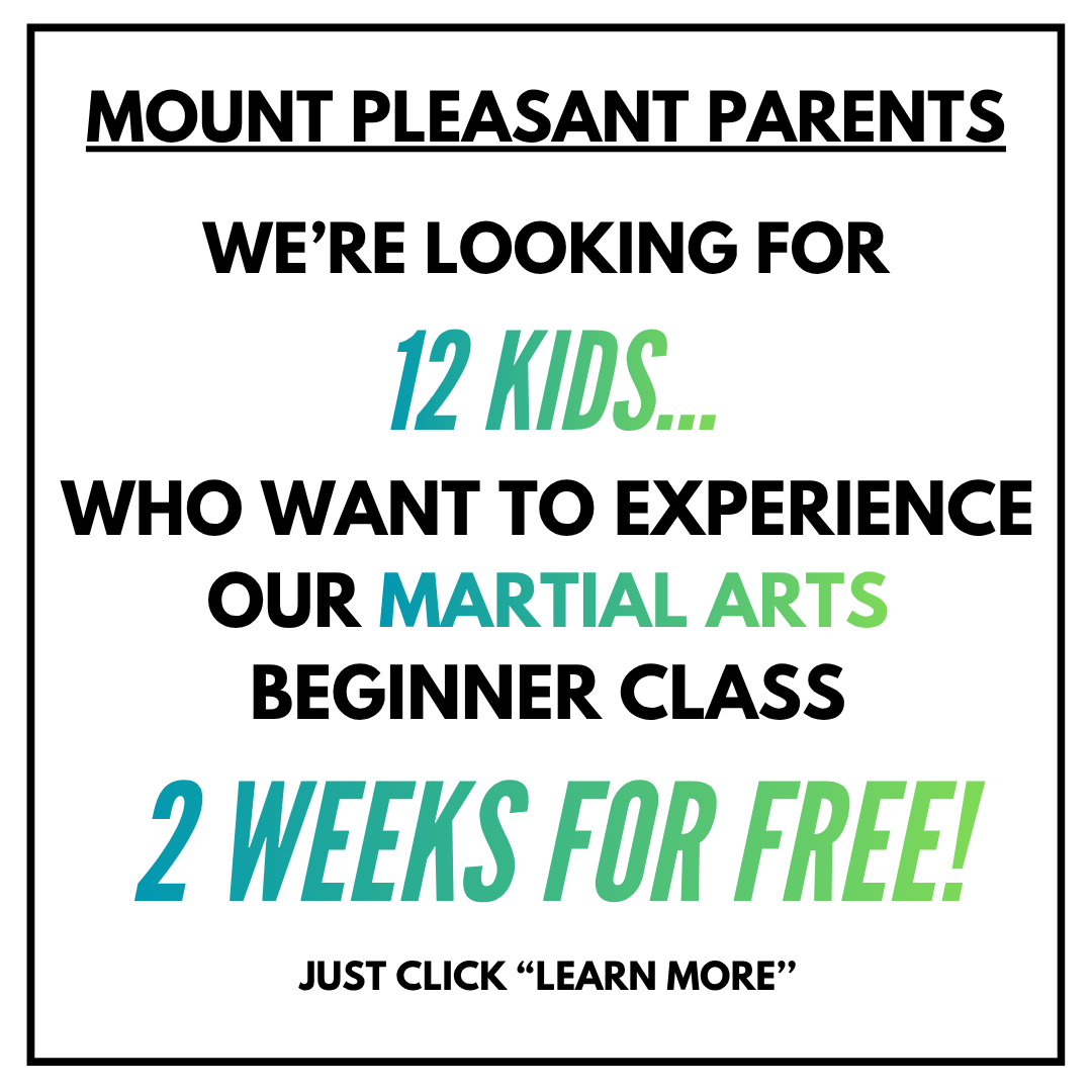 Mount Pleasant Family Martial Arts Facebook ad: 2 Week FREE TRIAL for KIDS