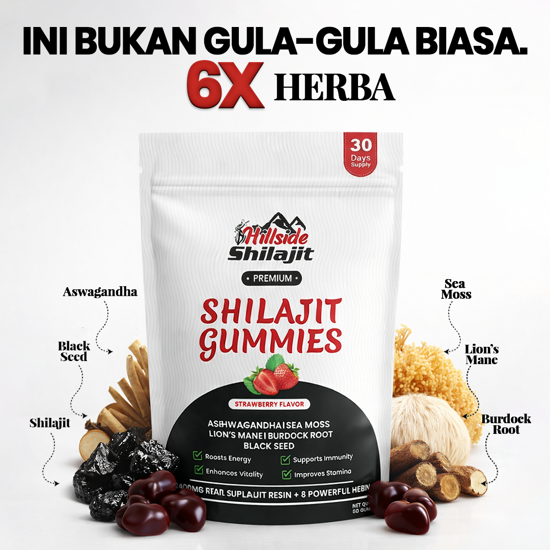 Hillside Shilajit MYS Facebook ad: 6X Herba Dalam 1 Gummies
