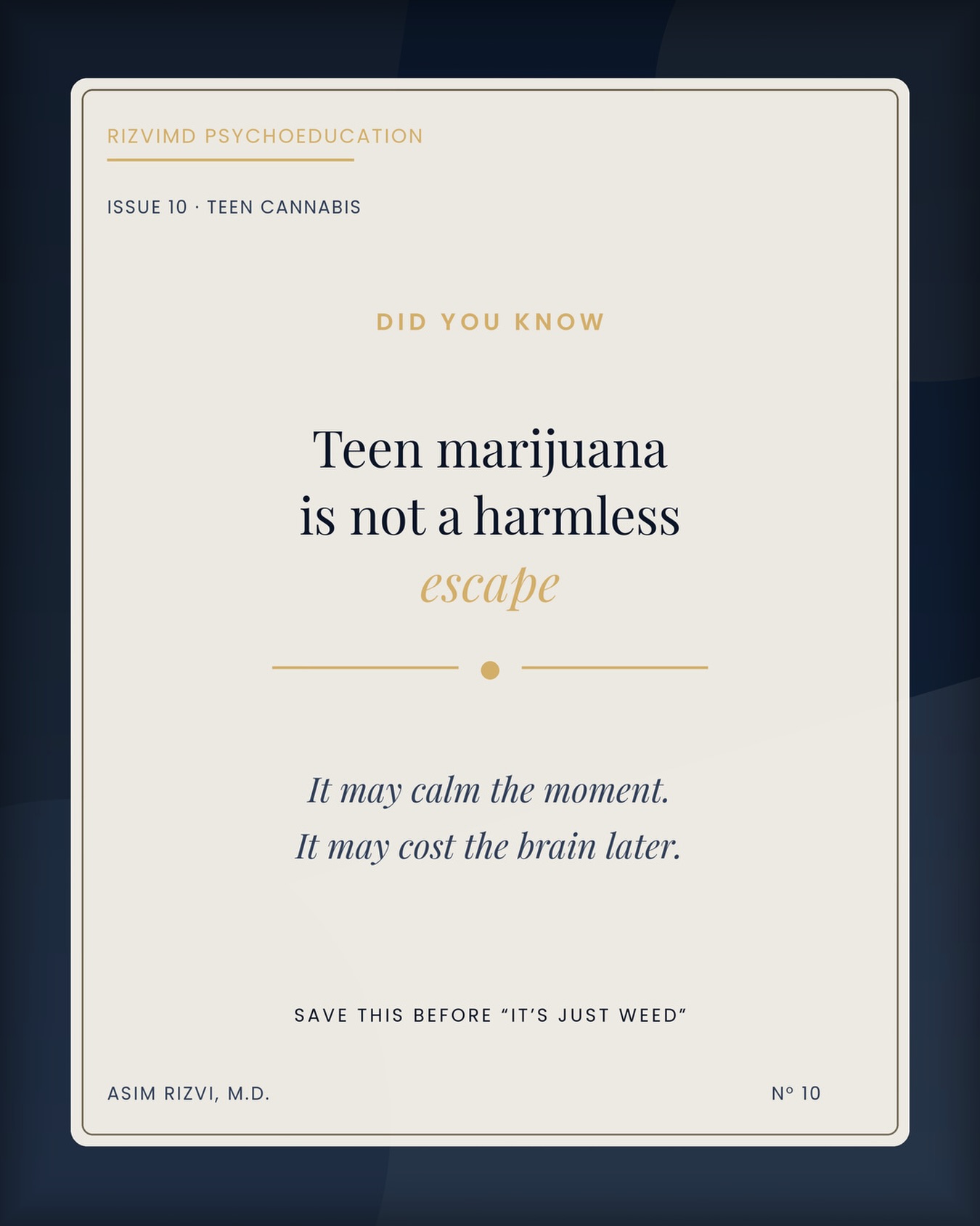 rizvimdpsychoeducation Facebook ad: Did you know?