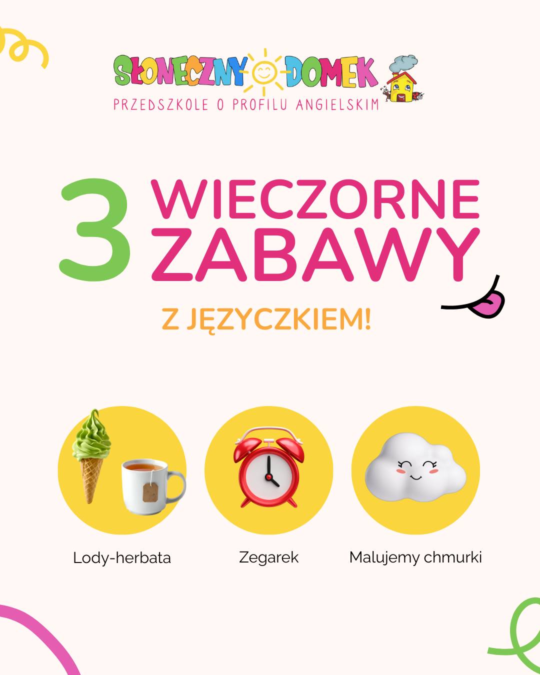 Przedszkola Słoneczny Domek Facebook ad: Wieczorna zabawa z języczkiem?