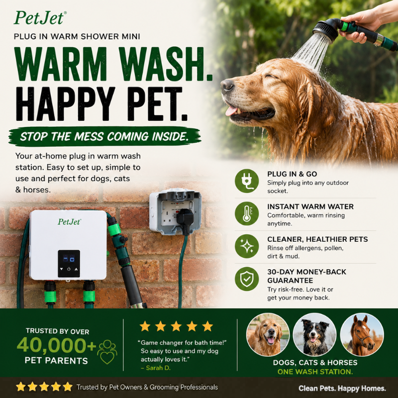 Petjetco Facebook ad: Turn your tap into a hot wash station at home!