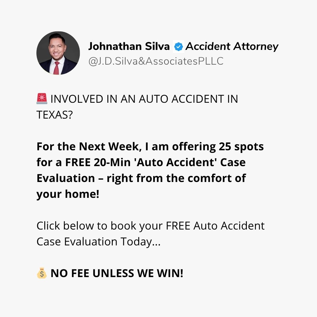 J.D. Silva & Associates, PLLC Facebook ad: FREE Auto Accident Case Evaluation