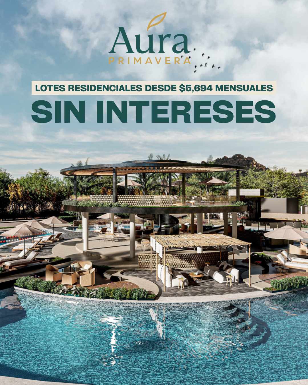 Aura Primavera Facebook ad: Aura Primavera ya está en construcción.