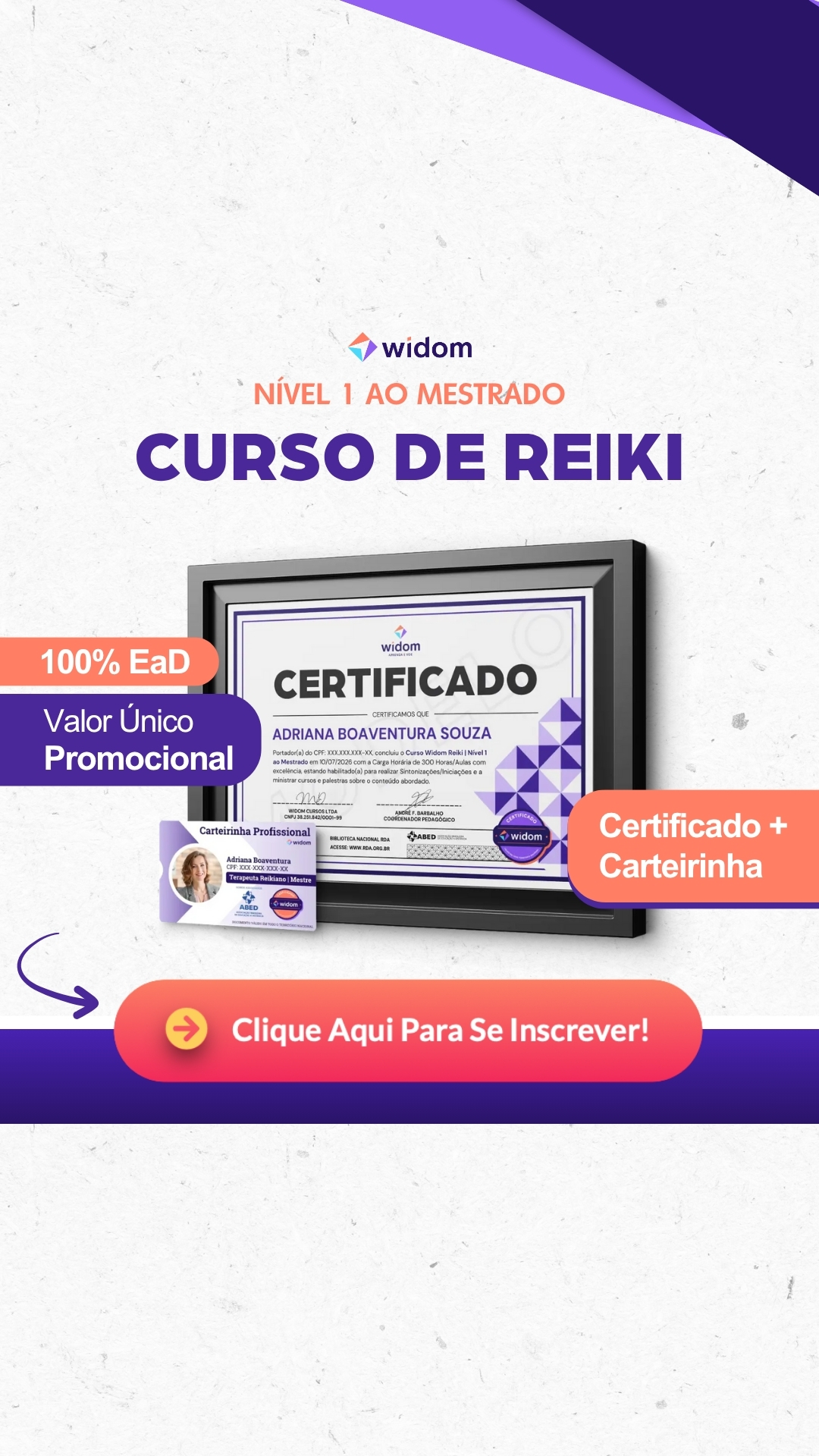 Widom Facebook ad from Nov 11, 2025