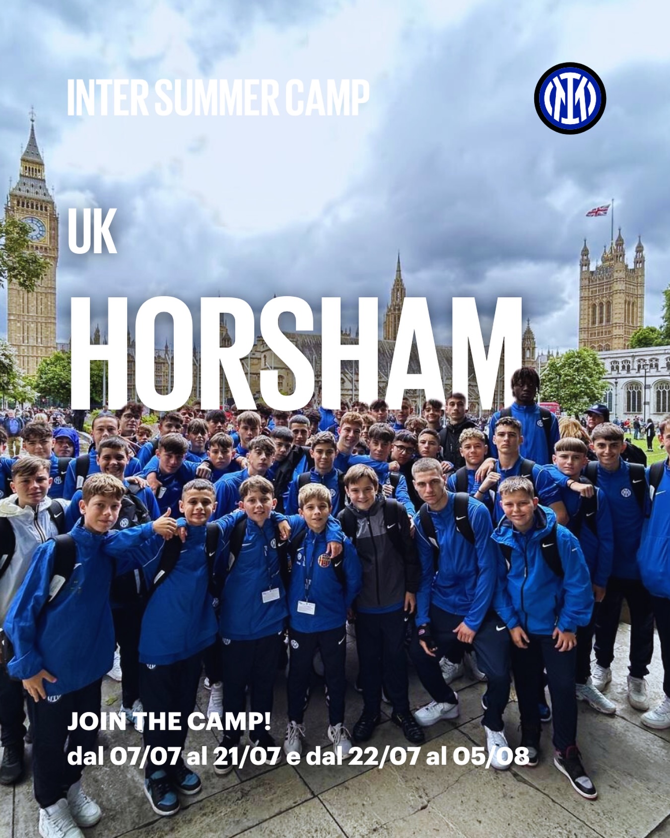 Inter Summer Camp Facebook ad: Football + English