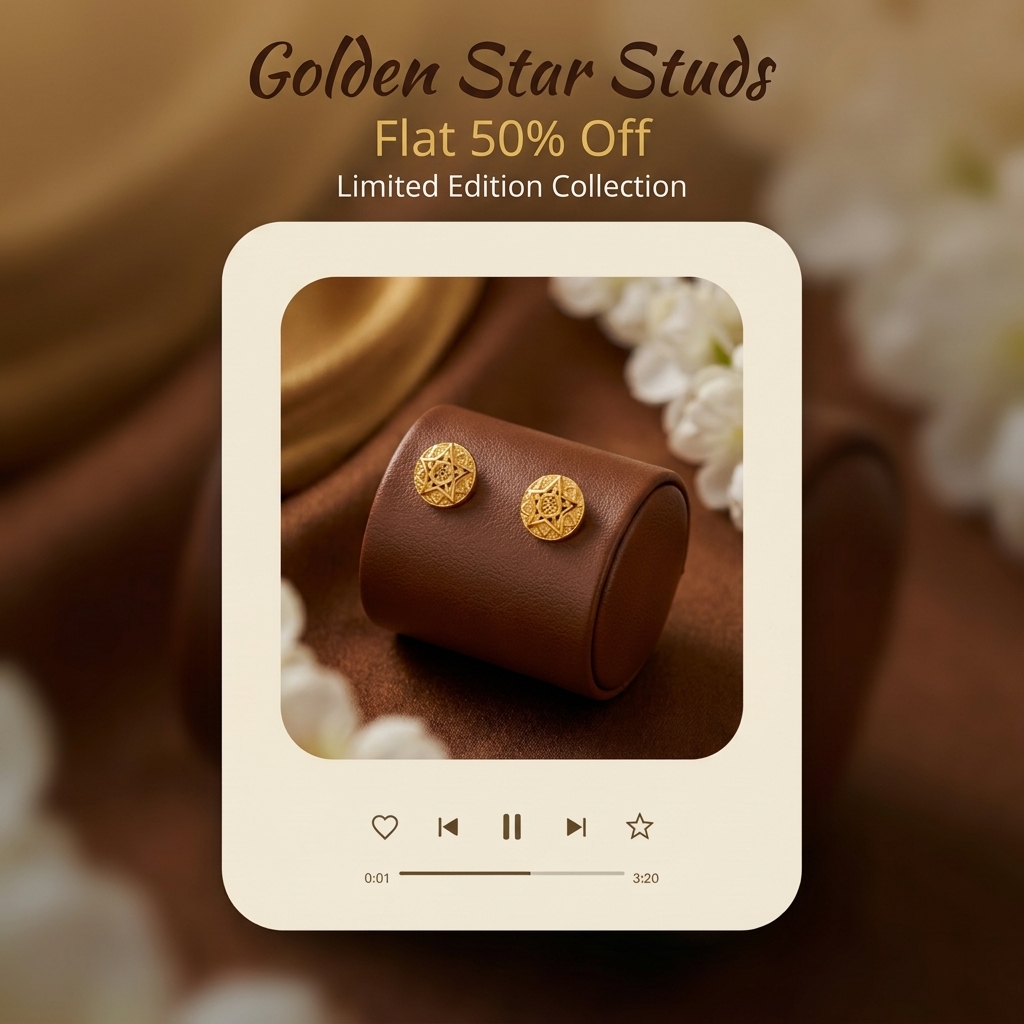 Bablu Bhai Jewels Facebook ad: Buy 1 Gram Gold Stud Earrings!