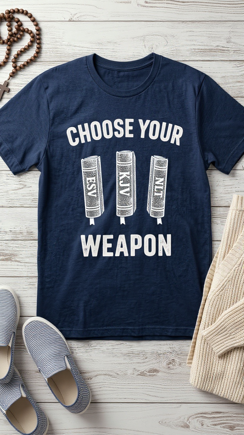 Logos & Laughs Facebook ad: NEW Bible T-Shirts!