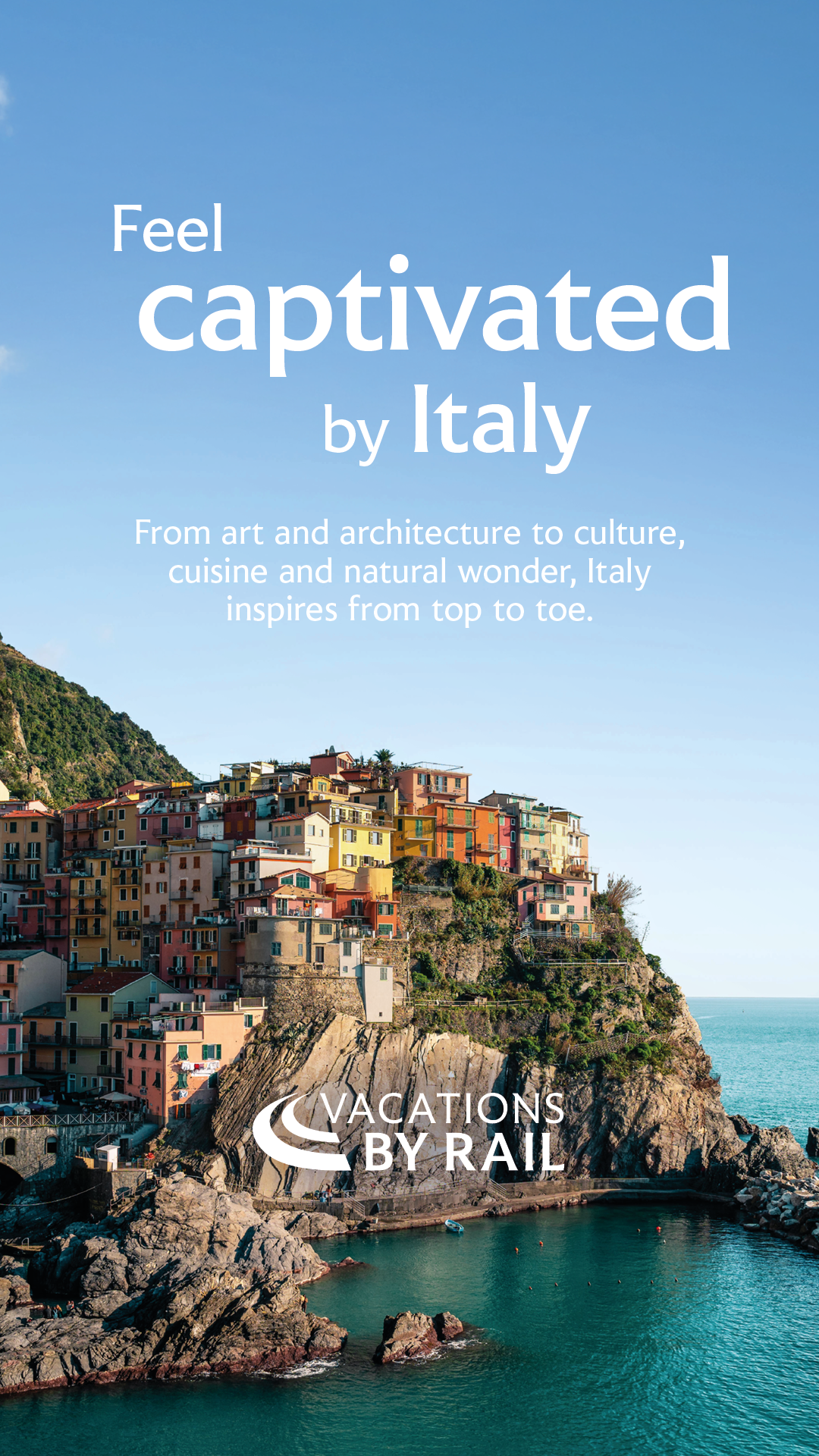 Vacations By Rail Facebook ad from Apr 15, 2025