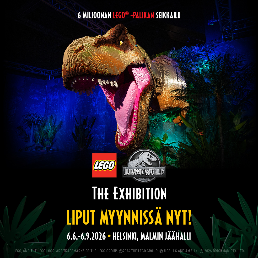 LEGOjurassicworld.helsinki Facebook ad: Ennennäkemätön kokemus vihdoin Suomessa!