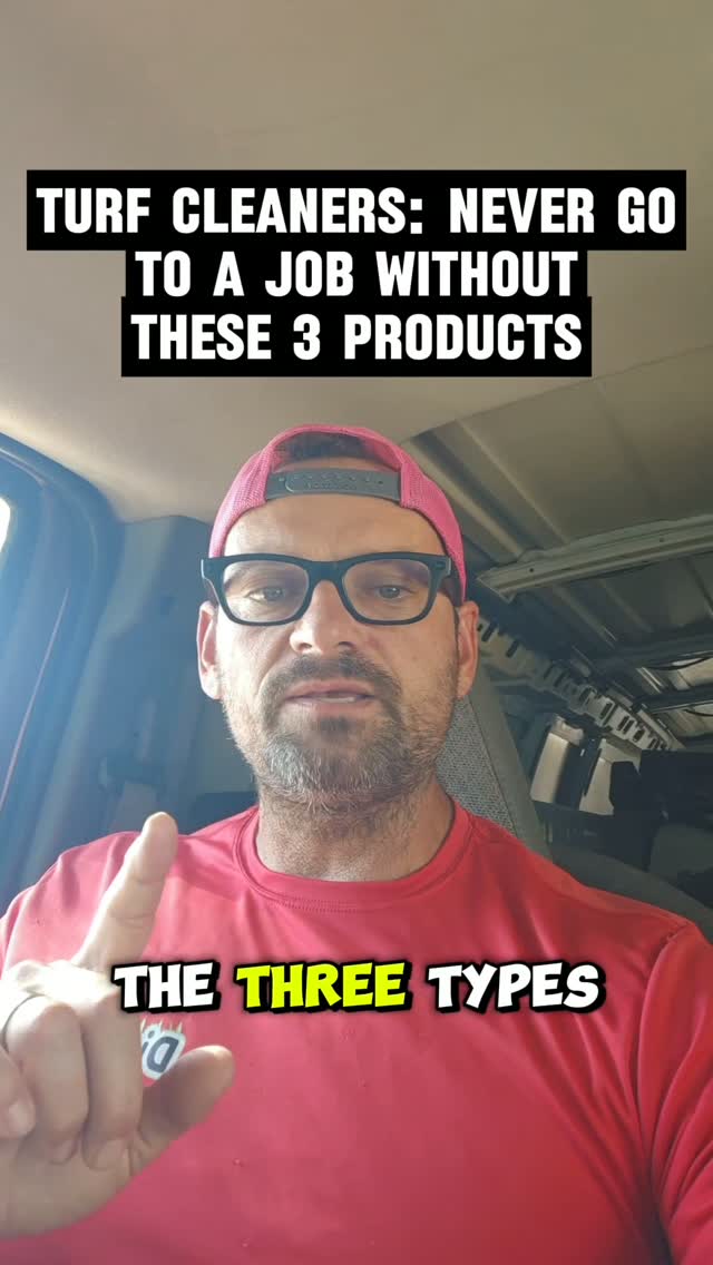 turfcleaningacademy Facebook ad: PRO TURF CLEANERS: ALWAYS HAVE THESE 3 PRODUCTS…