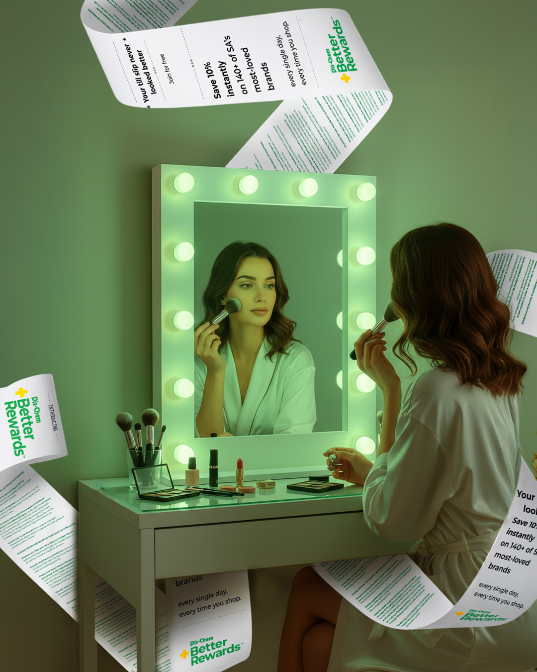 Dis-Chem Beauty Facebook ad: Mirror, mirror on the wall, whose savings are…
