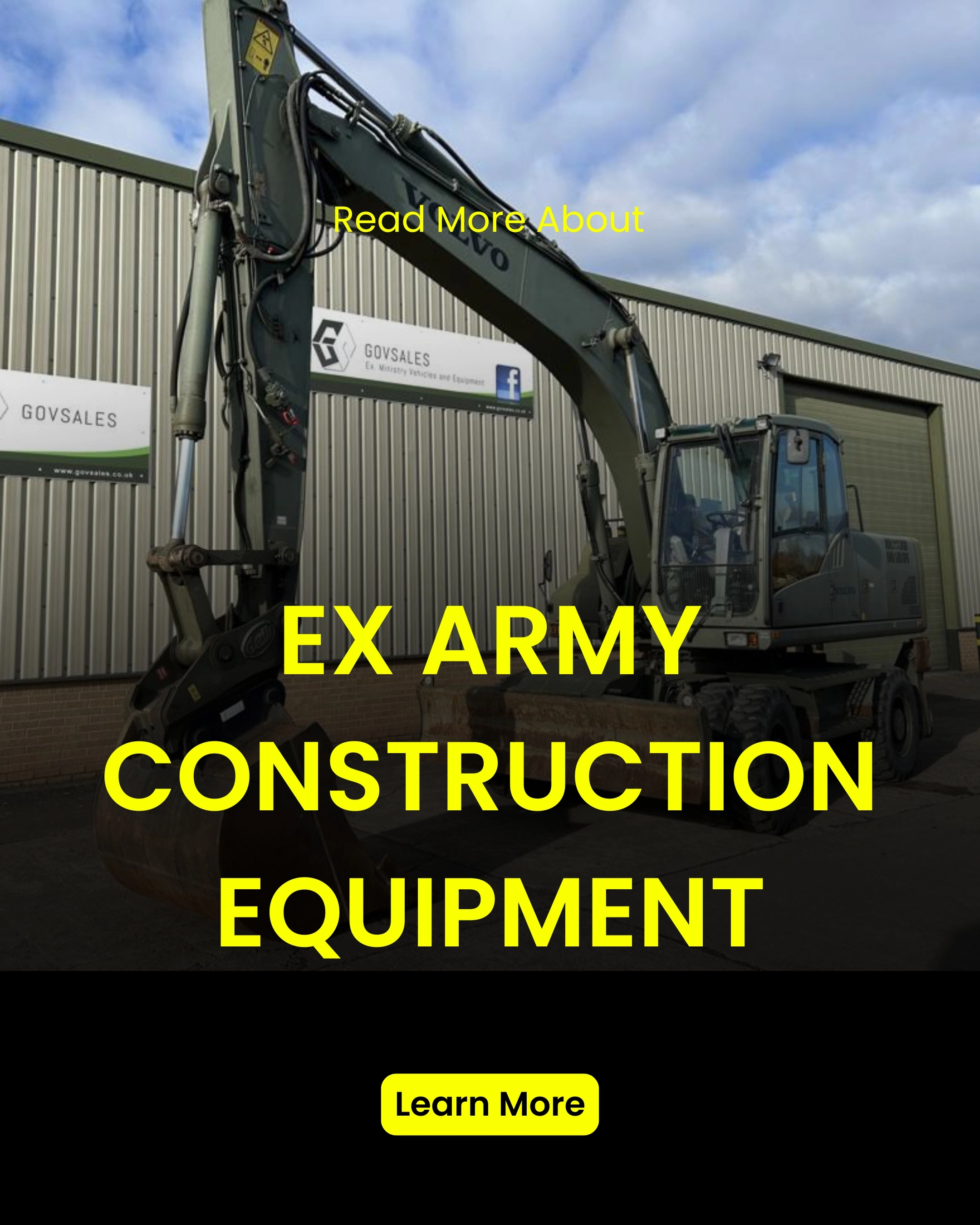 Insight Daily Hub Facebook ad: Learn more about ex-army construction equipment