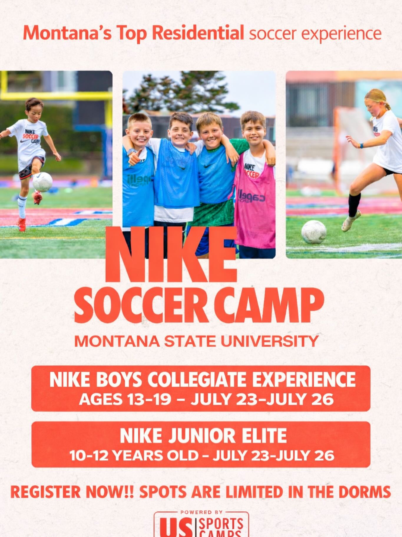 yellowstone_soccer_camps Facebook ad: Our annual Nike Boys Collegiate Experience and New…