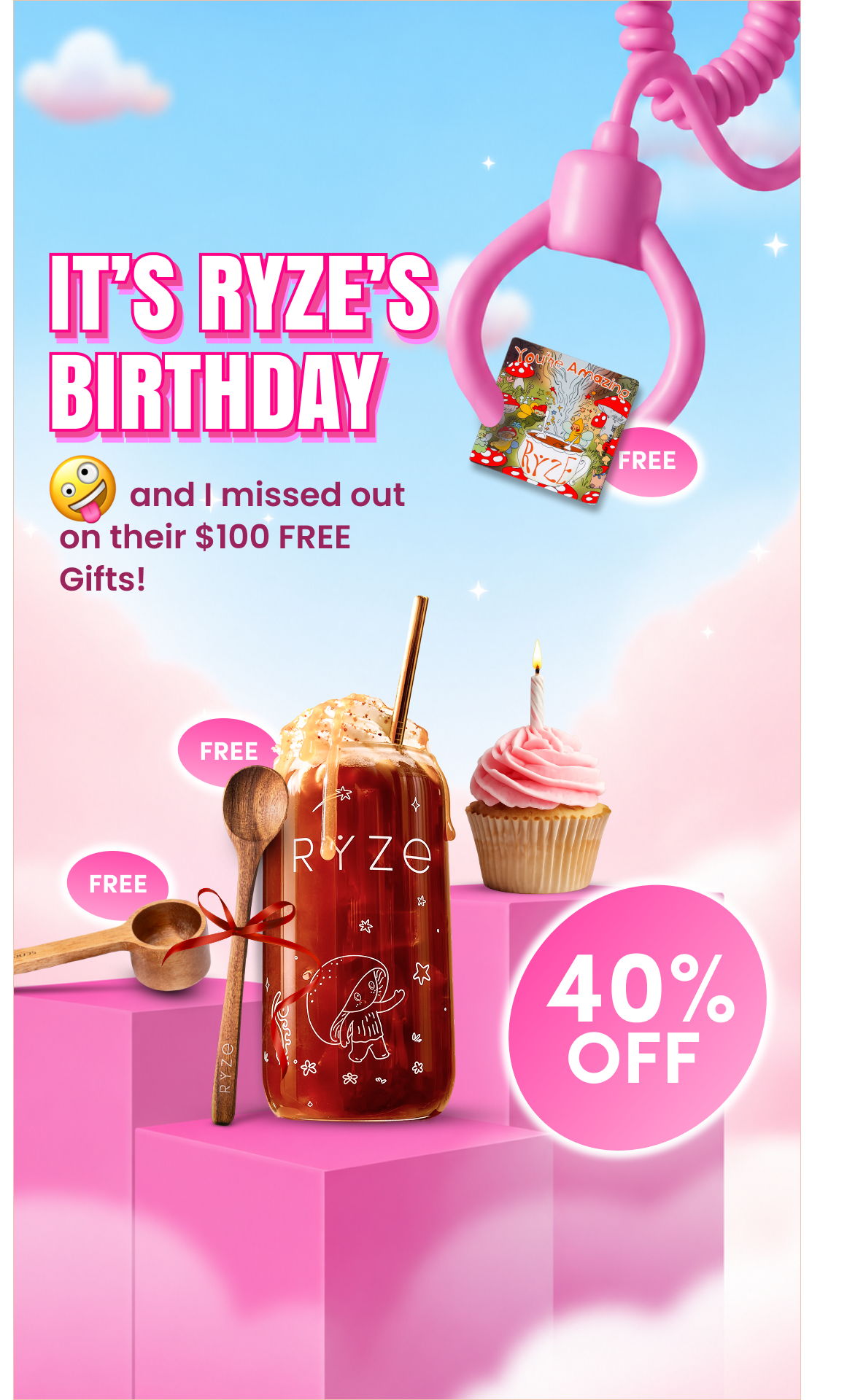 RYZE Superfoods Facebook ad