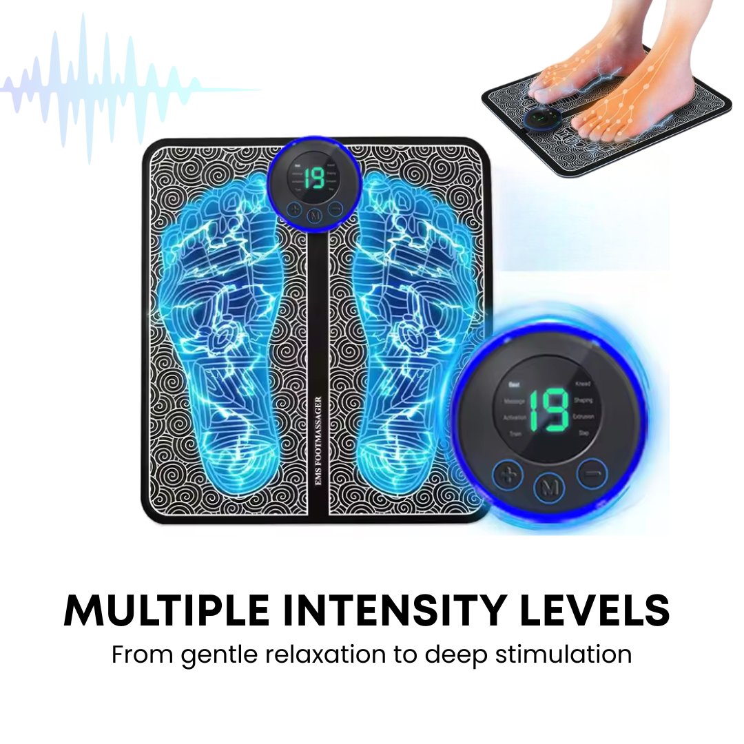 CS Fit and Well Facebook ad: Portable EMS Foot Therapy for Daily Comfort!