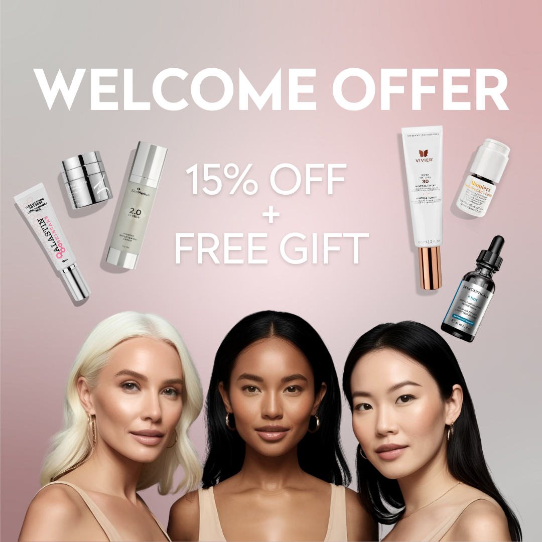 Dermphi Shop Facebook ad: New Here? Enjoy 15% Off Today