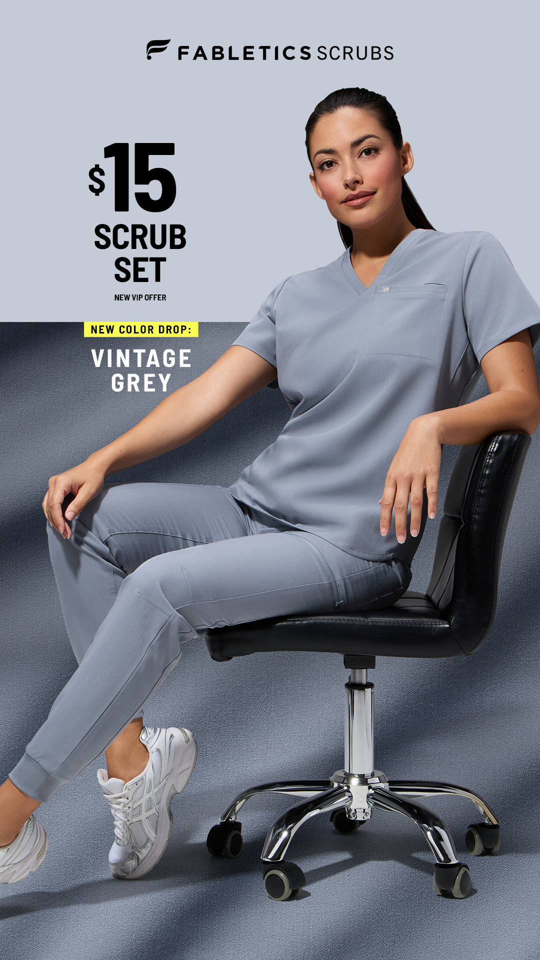 Fabletics Scrubs Facebook ad