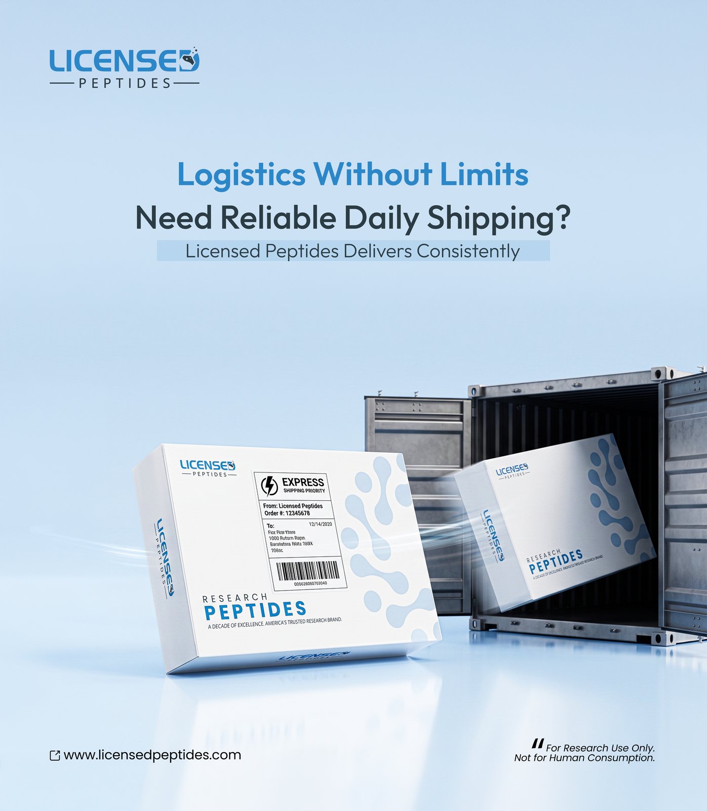 LicensedResearch.com Facebook ad: Not All Peptides Are Created Equal