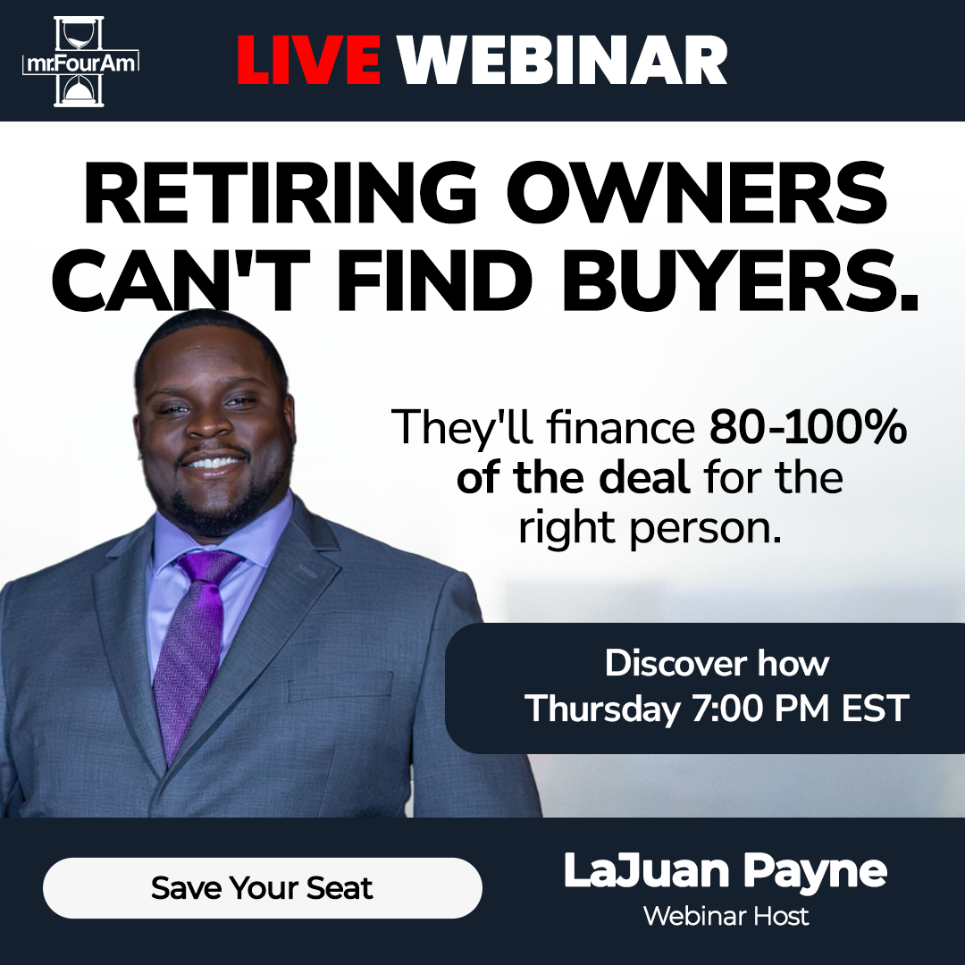 LaJuan mr.FourAM Payne Facebook ad: From six-figure salary to business owner in 90 days