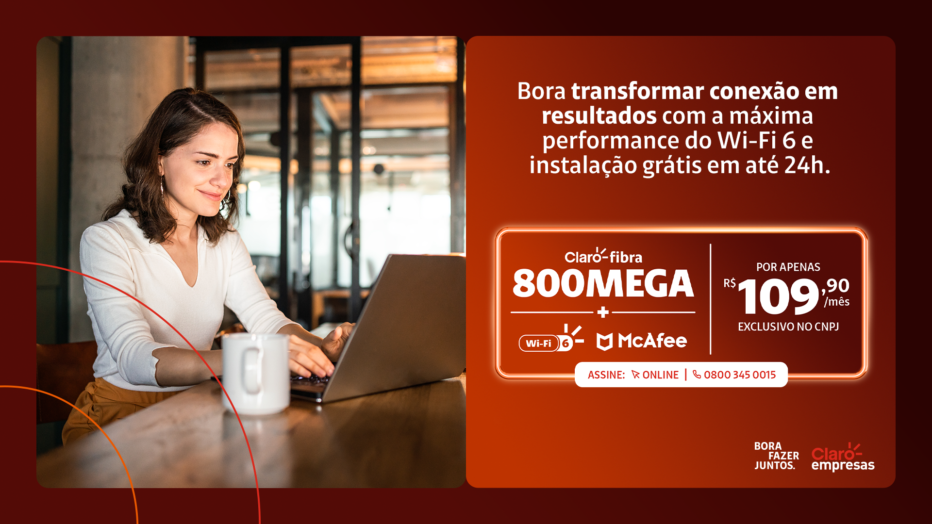 Claro empresas Brasil Facebook ad from Jan 8, 2026