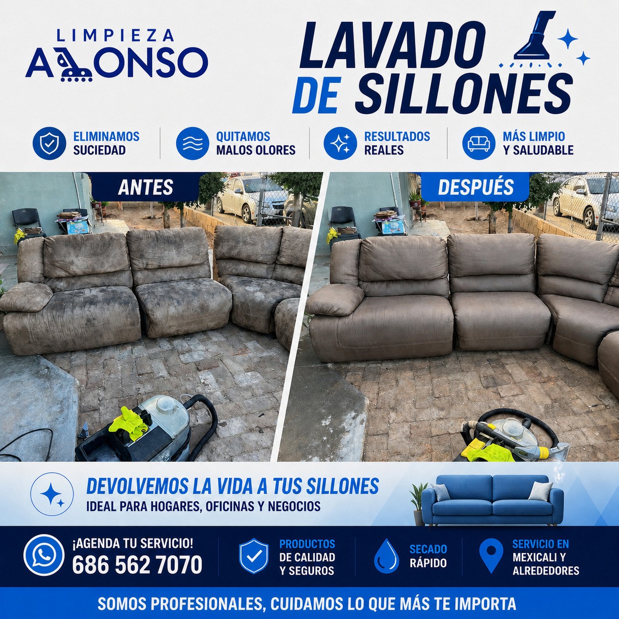 Limpieza Alonso Facebook ad: ¿Tus sillones se ven sucios, manchados o con…