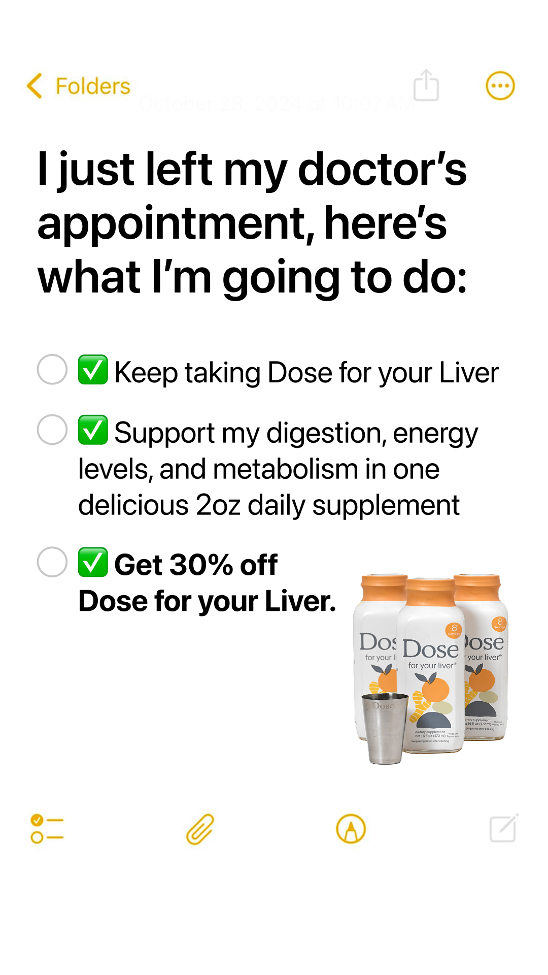 Dose Facebook ad