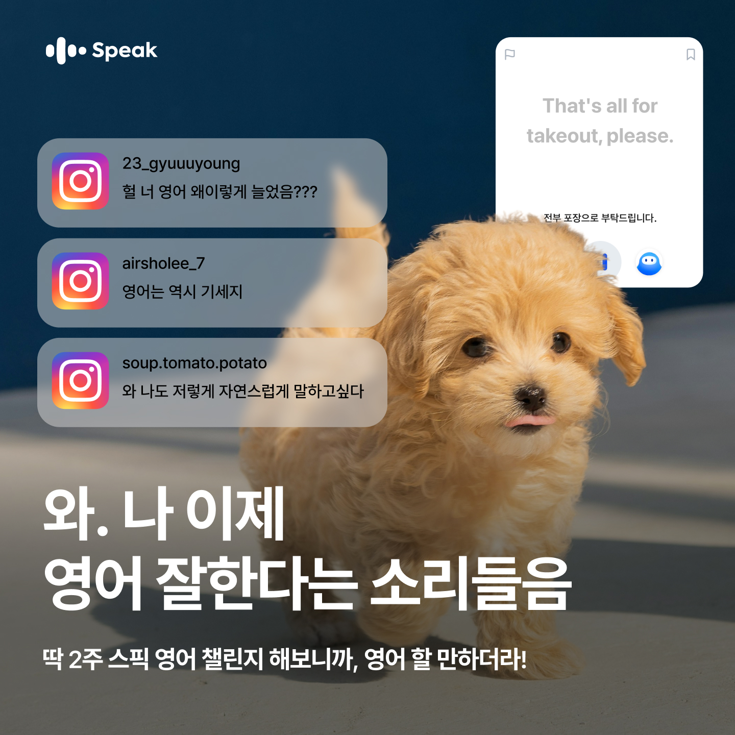Speak Facebook ad