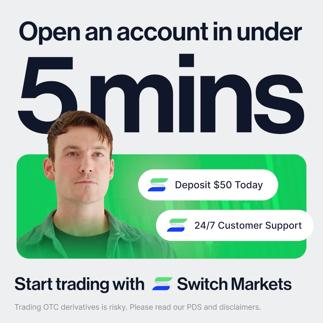 Switch Markets Facebook ad: Trade Over 1,000 Global Instruments with Switch Markets