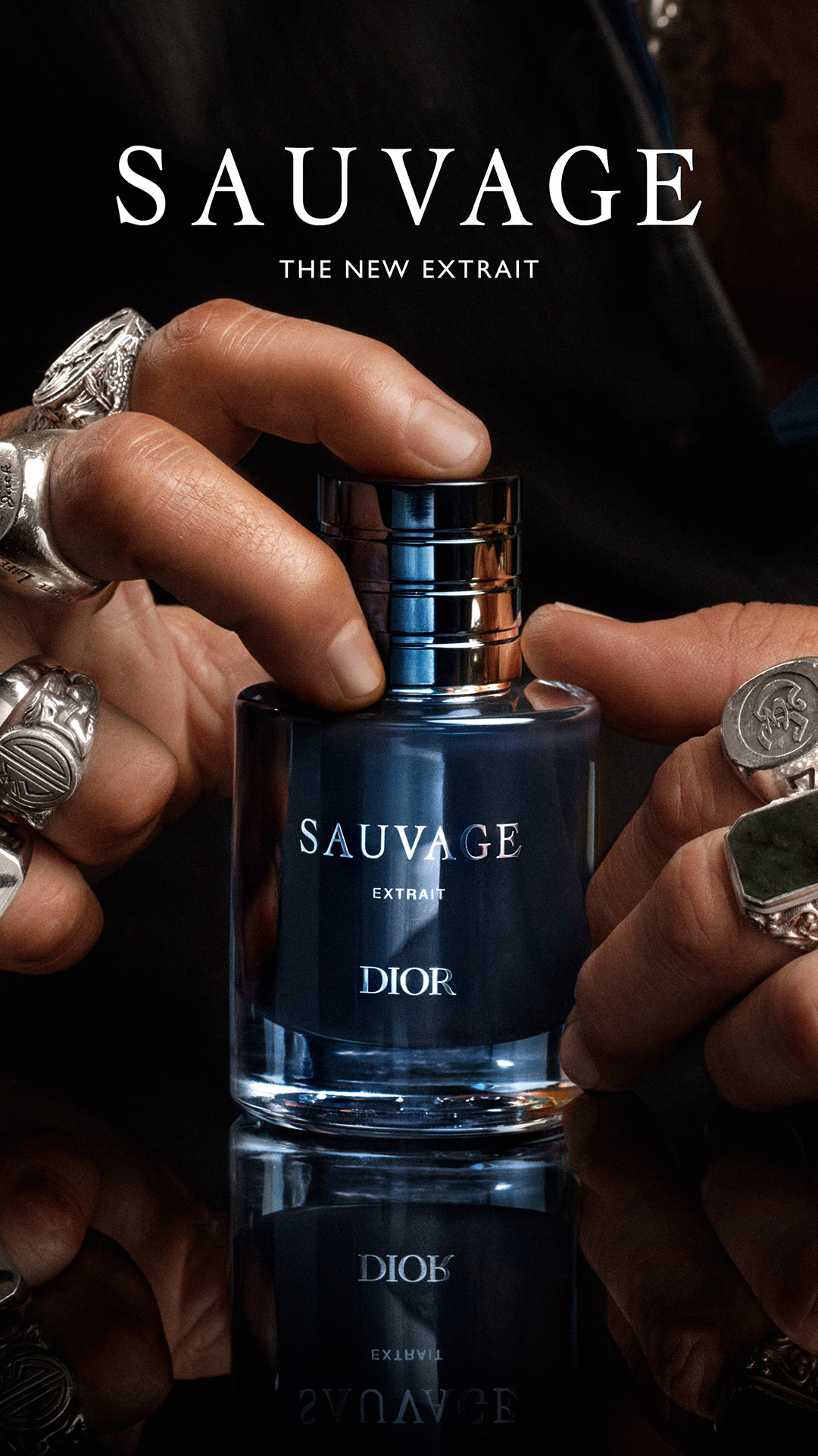 Dior Facebook ad: SAUVAGE, THE NEW EXTRAIT