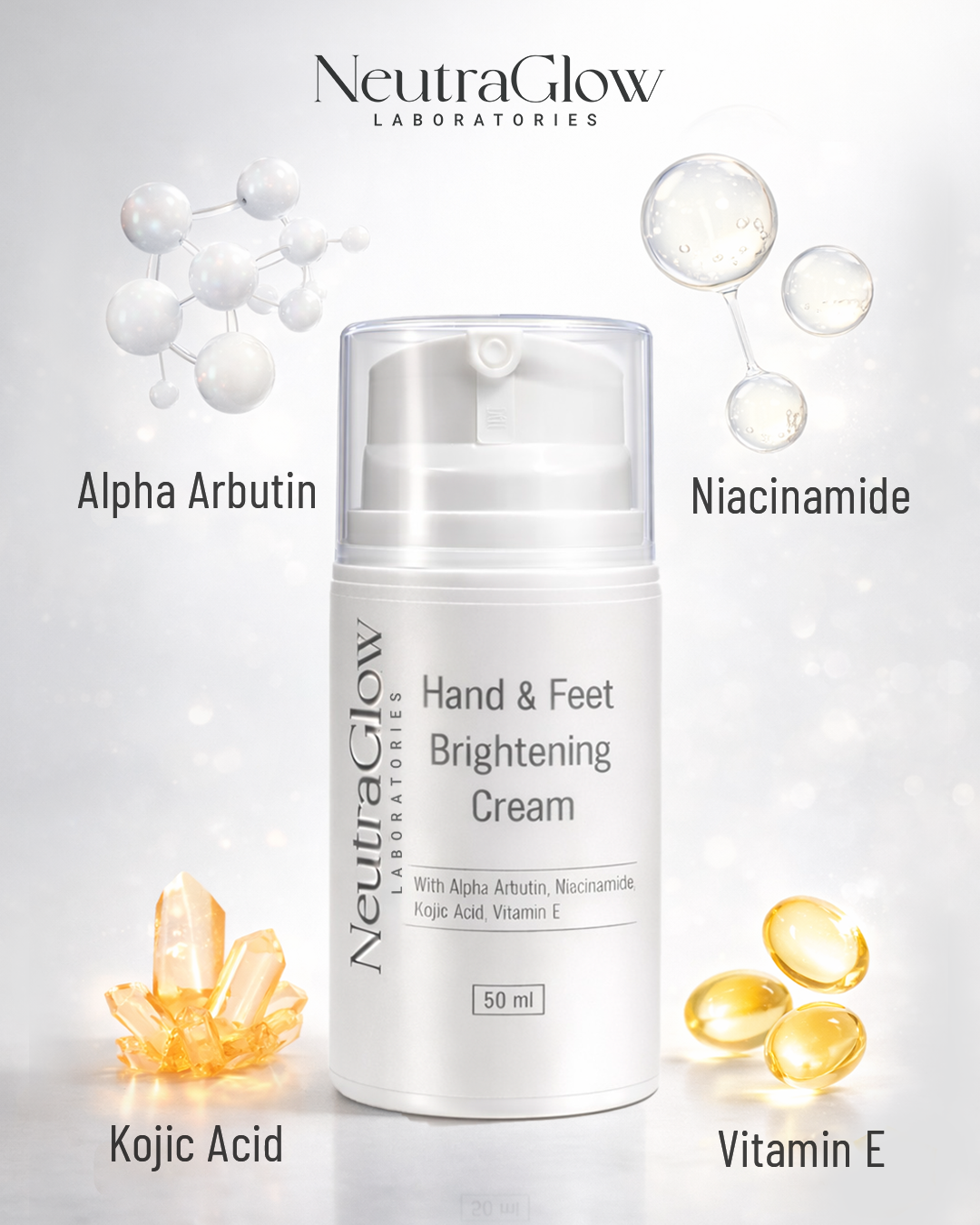 NeutraGlow Facebook ad: Hand & Feet Brightening Cream