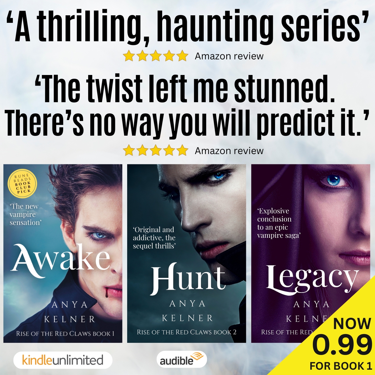 Anya Kelner Facebook ad: Available for just 0.99 for a limited time!