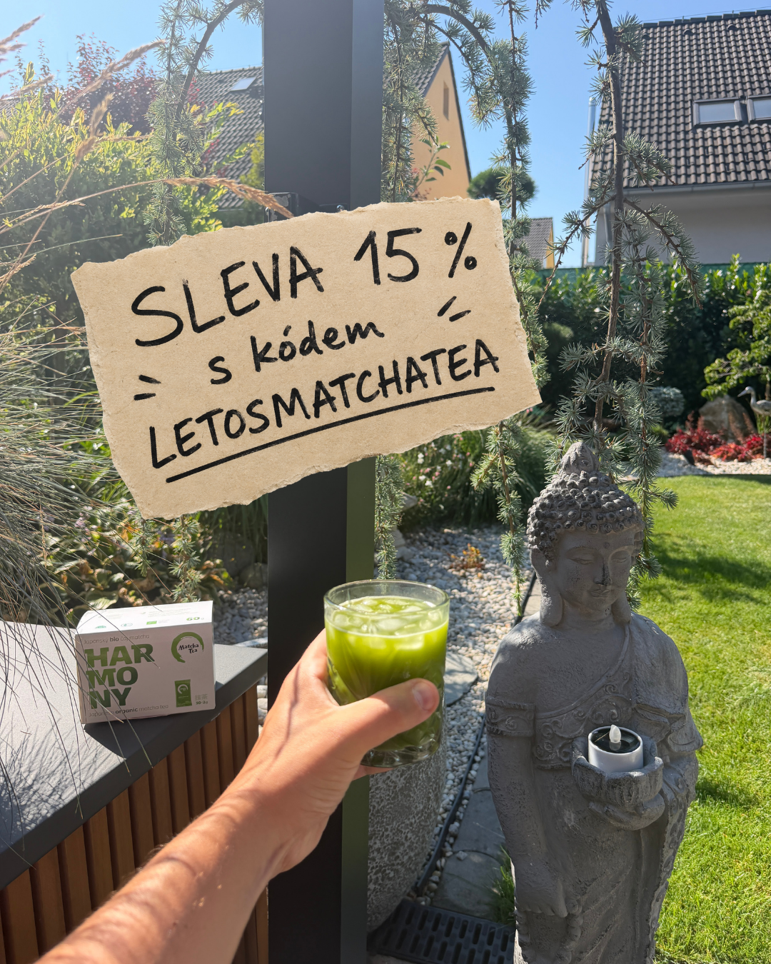MatchaTea.sk Facebook ad: 15 % zľava na celý sortiment