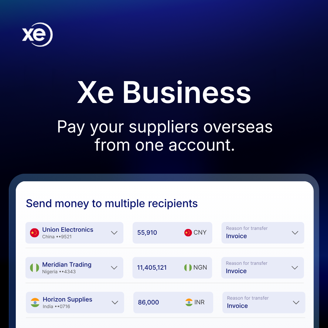 XE.com Facebook ad