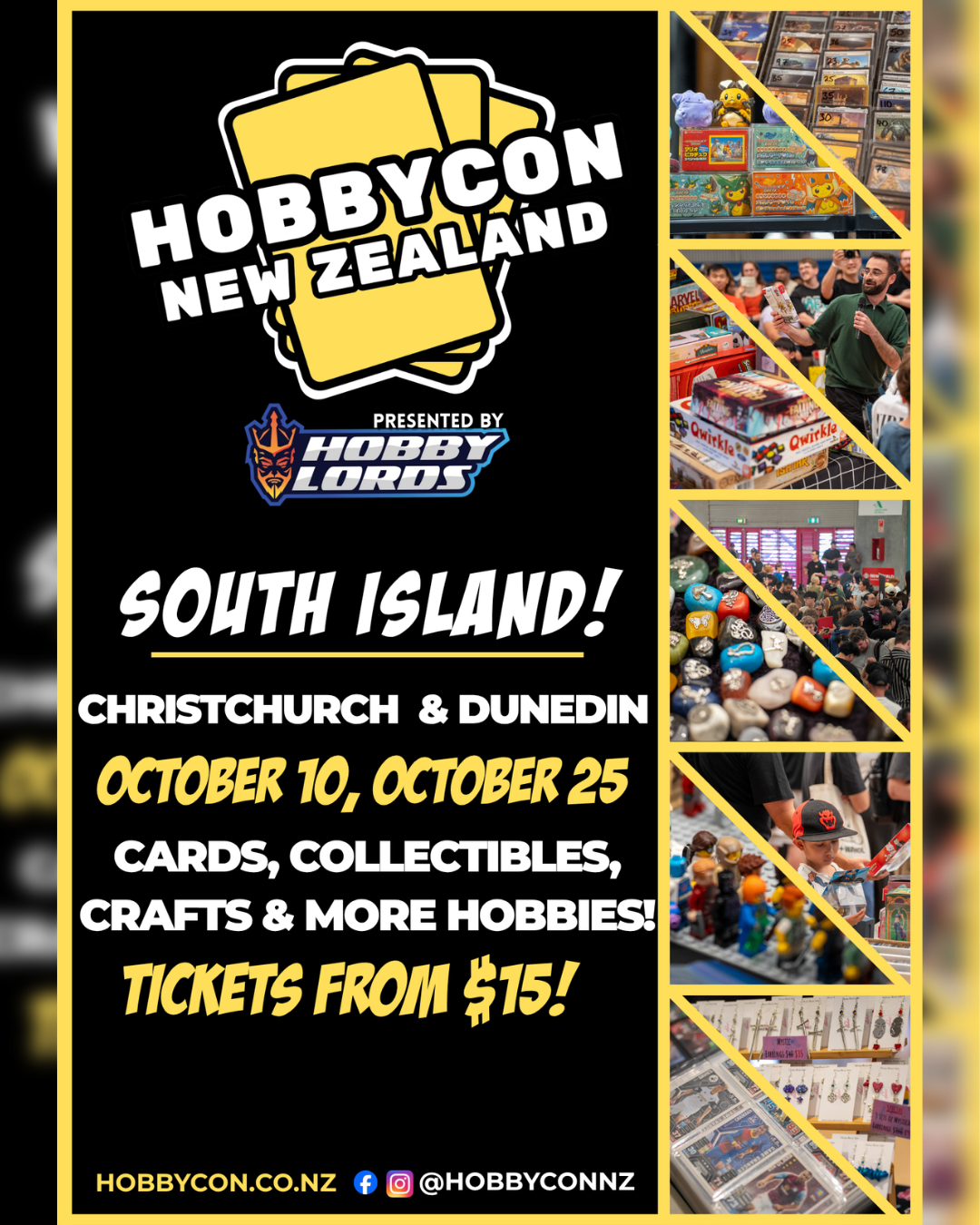 HobbyCon New Zealand Facebook ad: HOBBYCON SOUTH ISLAND!