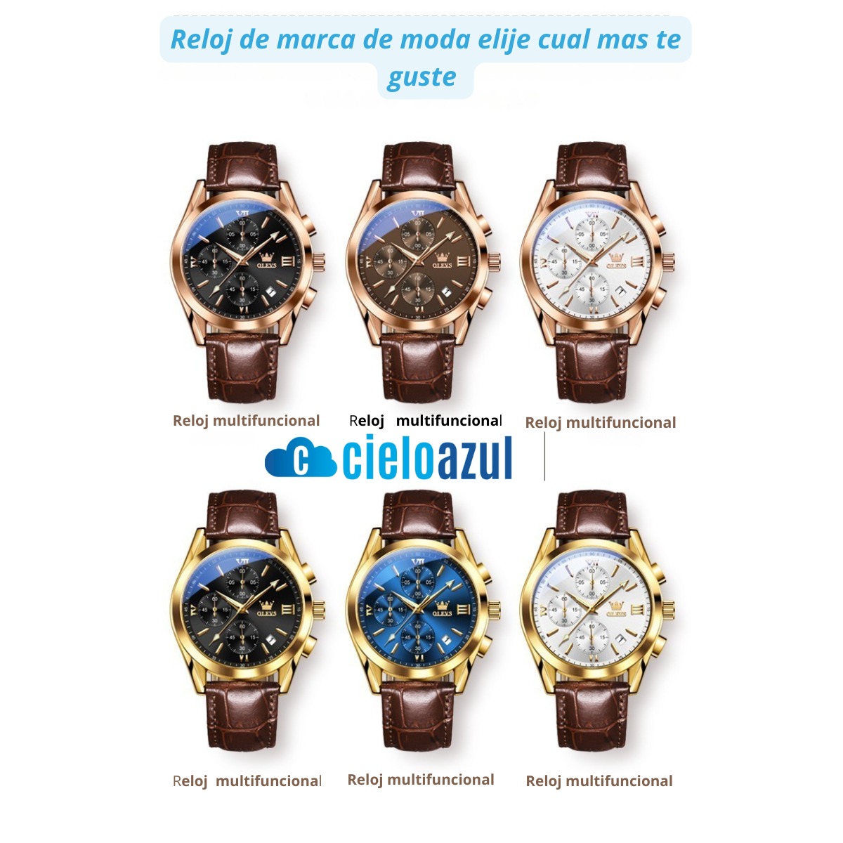 Cieloazul arg Facebook ad: Reloj Olevs 2872 Hombre Cuero Hebilla Simple.