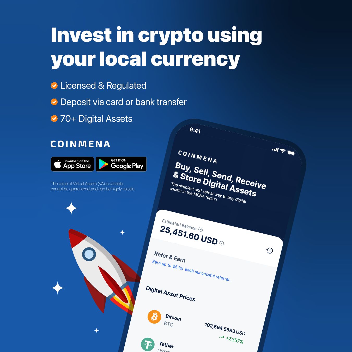 CoinMENA Facebook ad from Jun 14, 2026