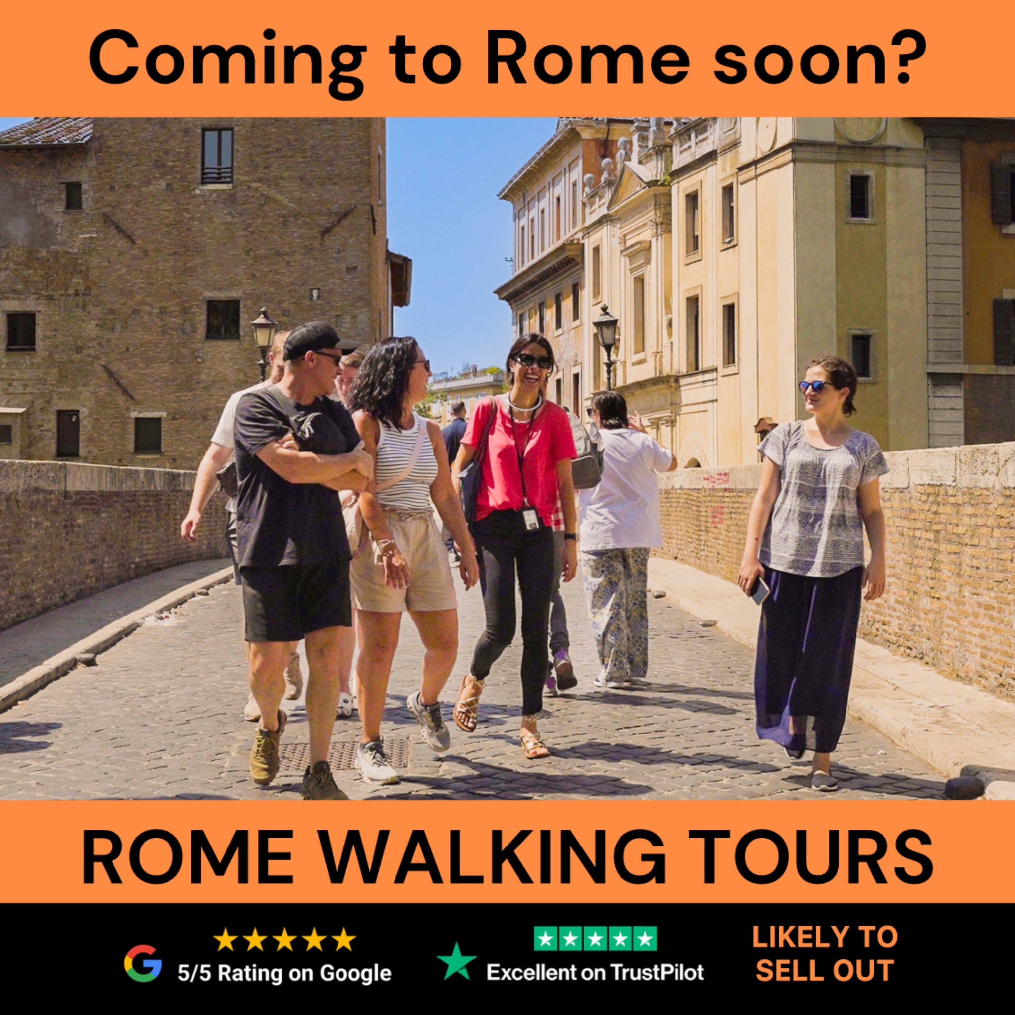 LVG Rome Facebook ad: Explore Rome with one of our top-rated walking…