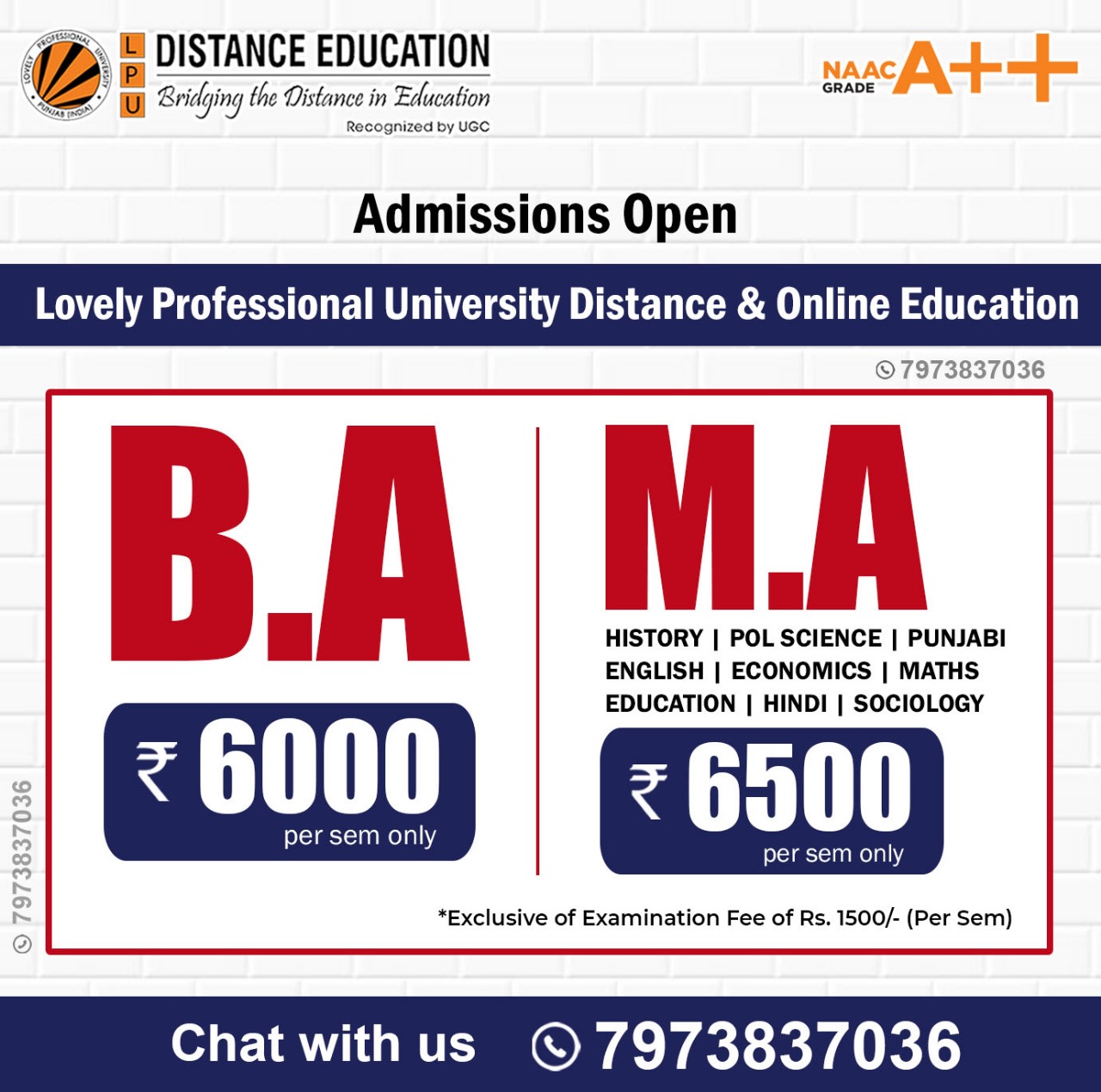 Versatile Distance Education Facebook ad: Admission Open for New Session - For UG…