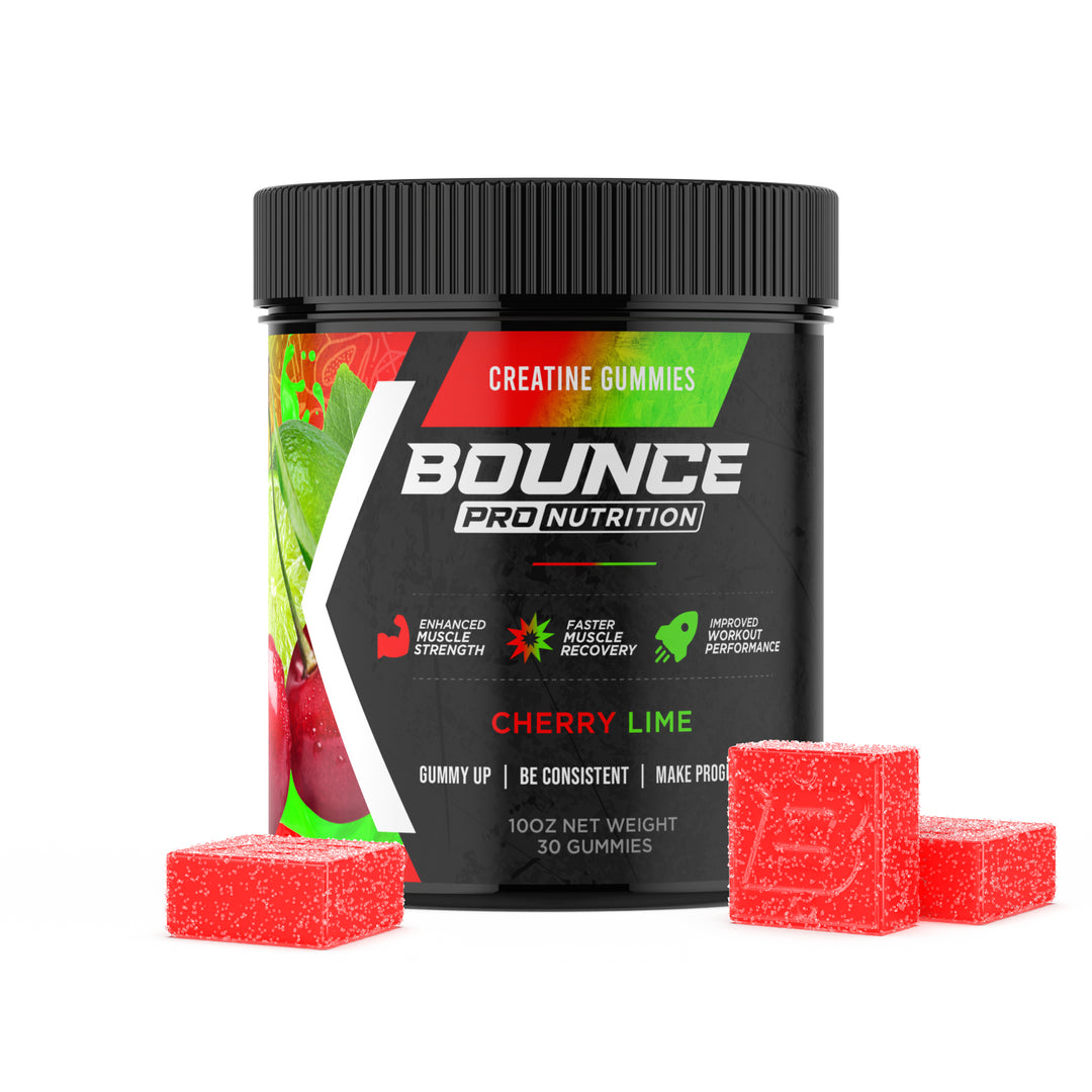 Bounce Nutrition Facebook ad: Workouts. Focus. Recovery.