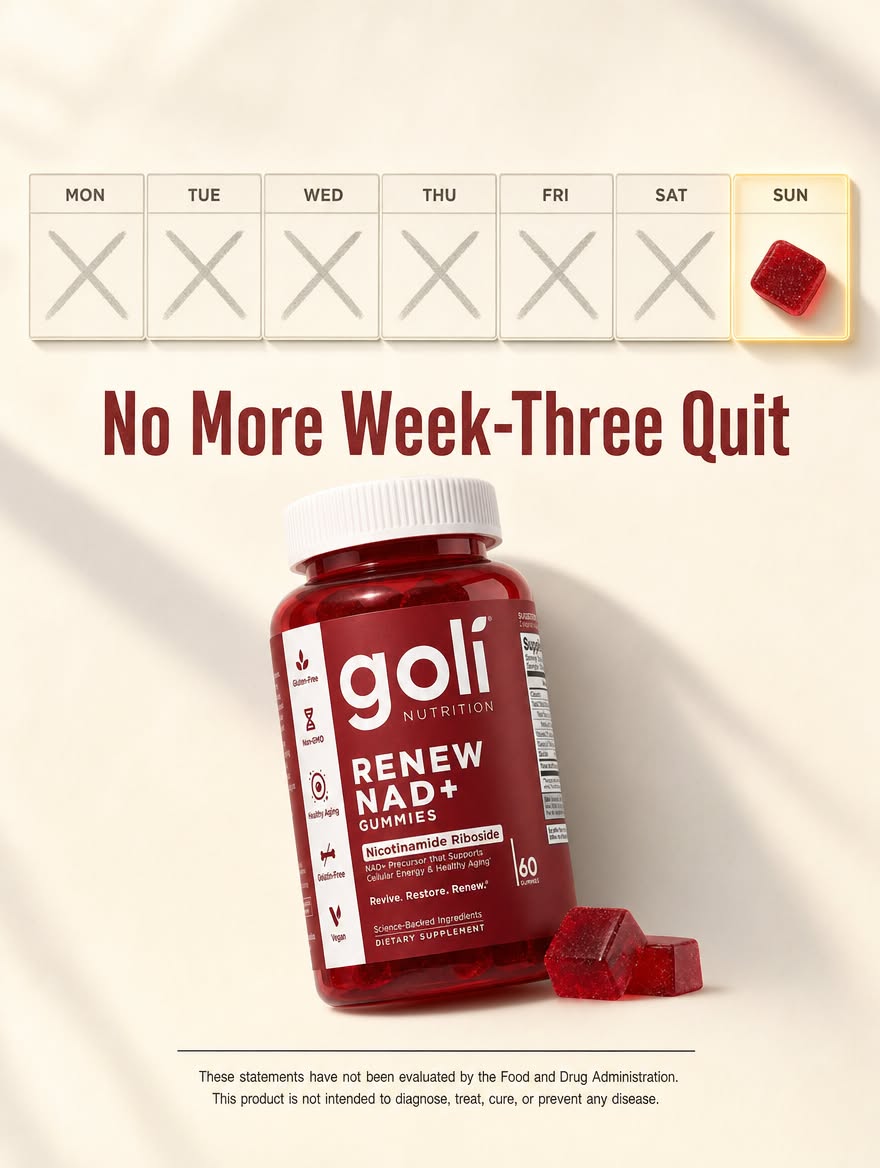 Goli Facebook ad: Zero Sugar, Maximum Yum: 3 FOR 34