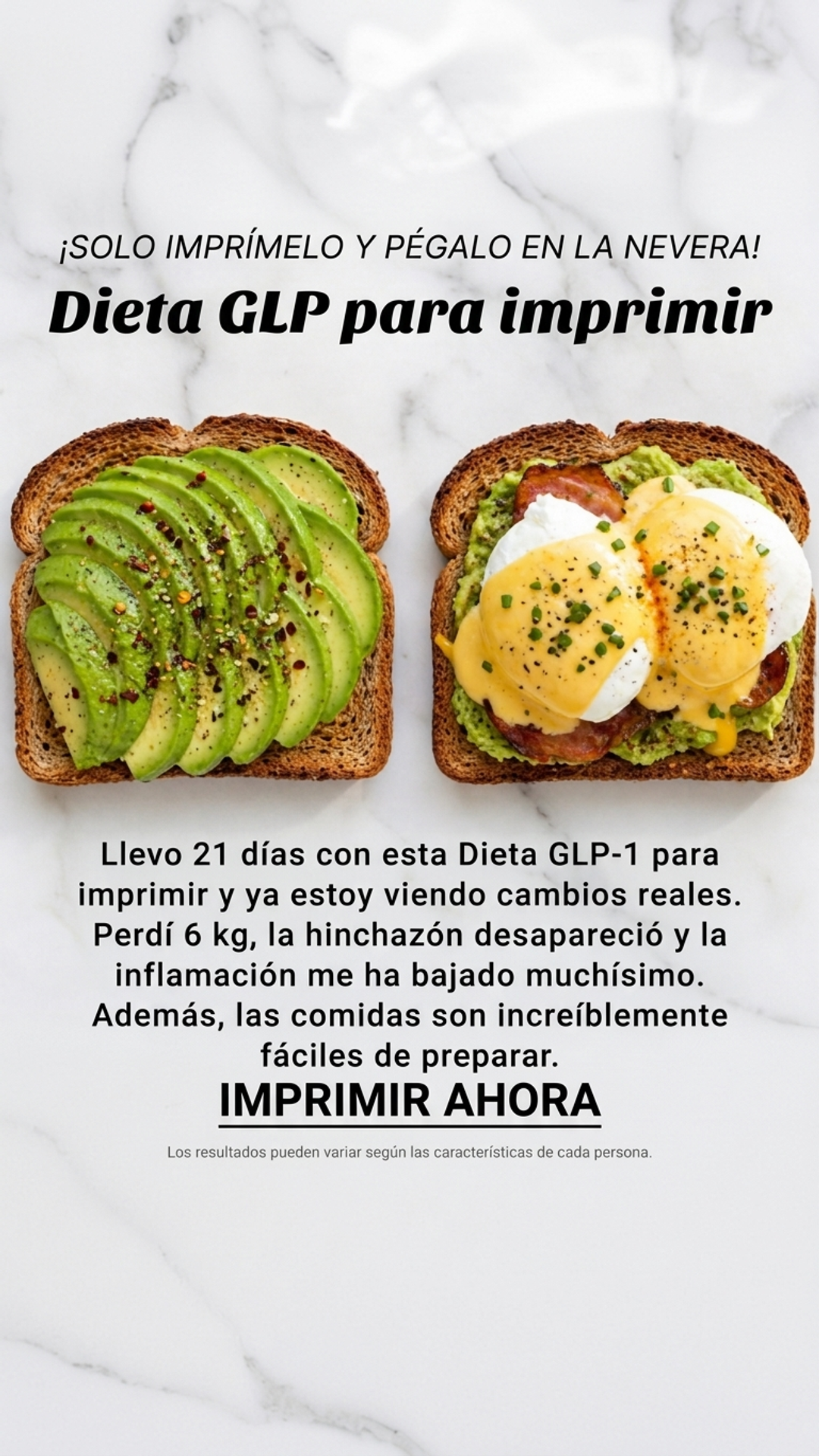 Eat Smart Every Day Facebook ad: ¡Solo 2 semanas para notar la diferencia!