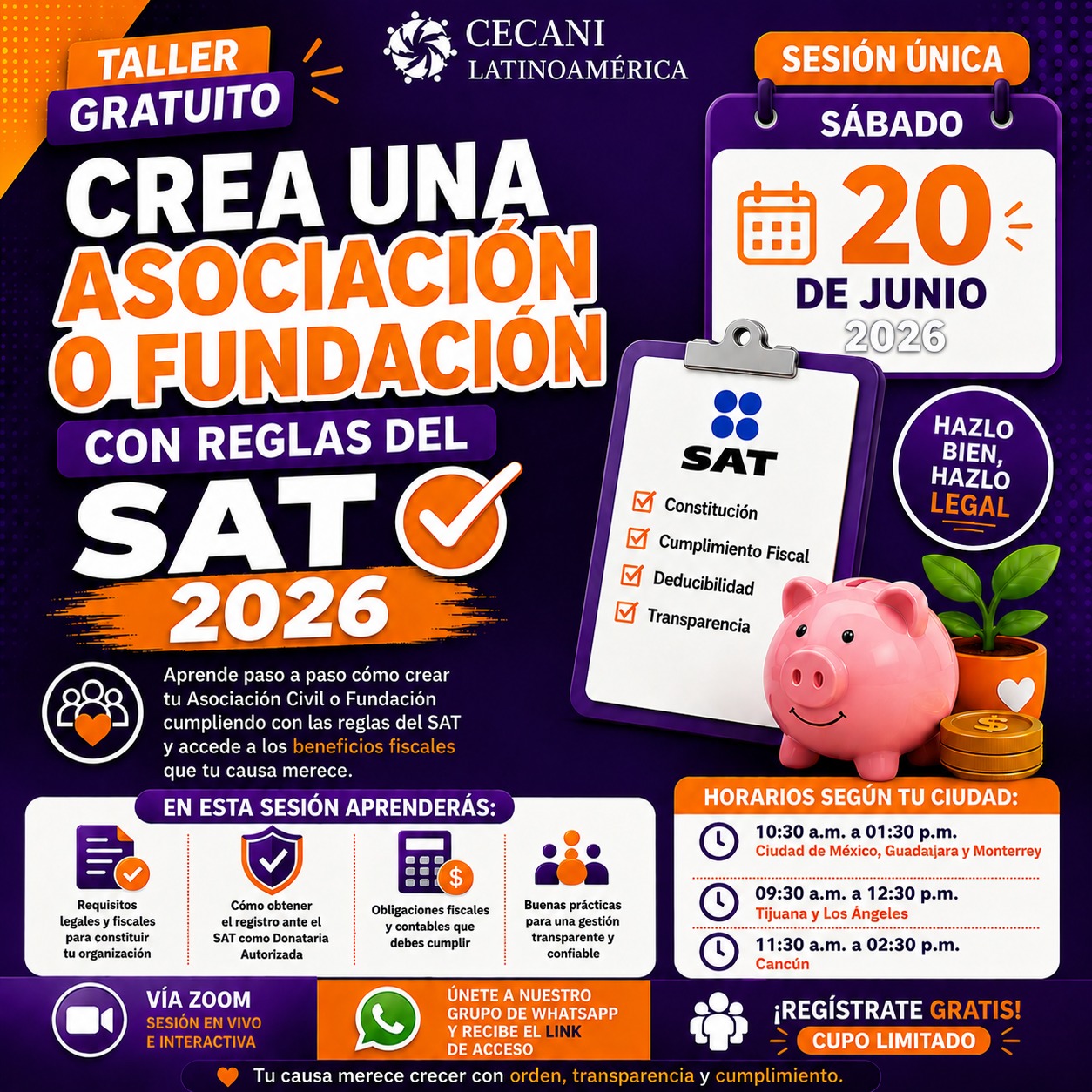 Cecani Latinoamérica Facebook ad: TALLER GRATUITO
