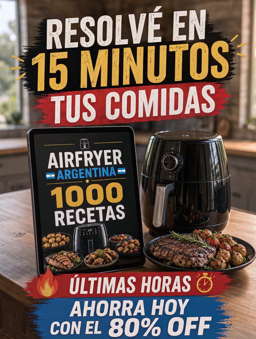 Recetas Air Fryer Argentina Facebook ad: Convertí tu Air Fryer en tu cocina principal Últimas horas…