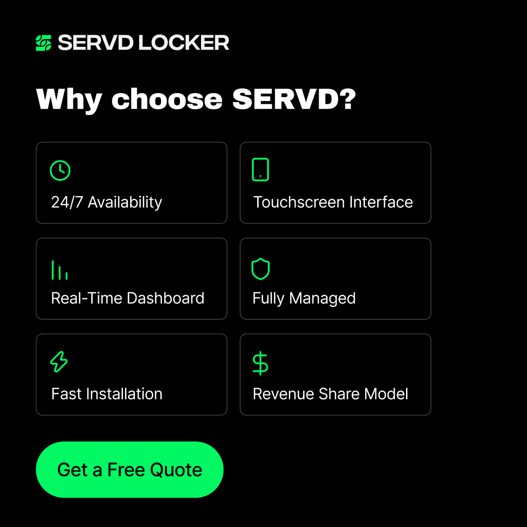 Servd.Locker Facebook ad from Aug 12, 2026