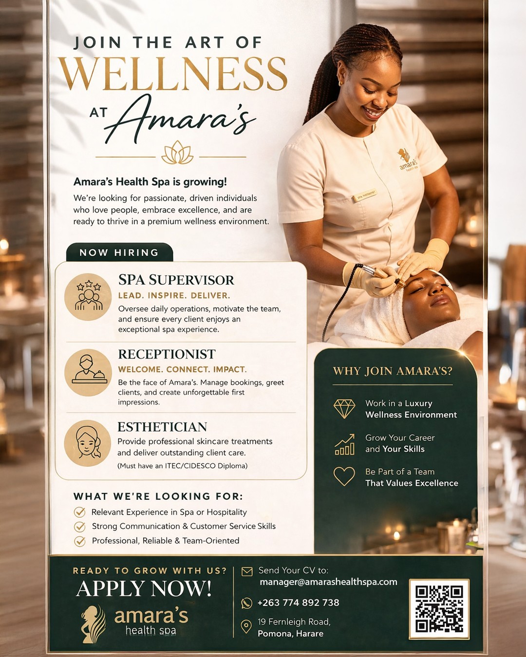Amara's Health Spa Facebook ad