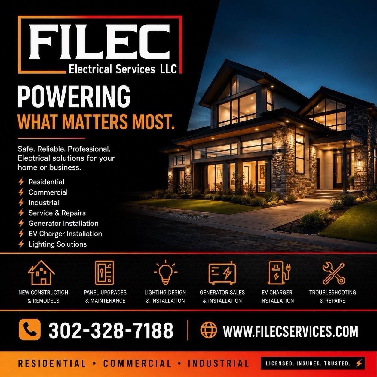 Filec Electrical Services, LLC Facebook ad: Filec Services.