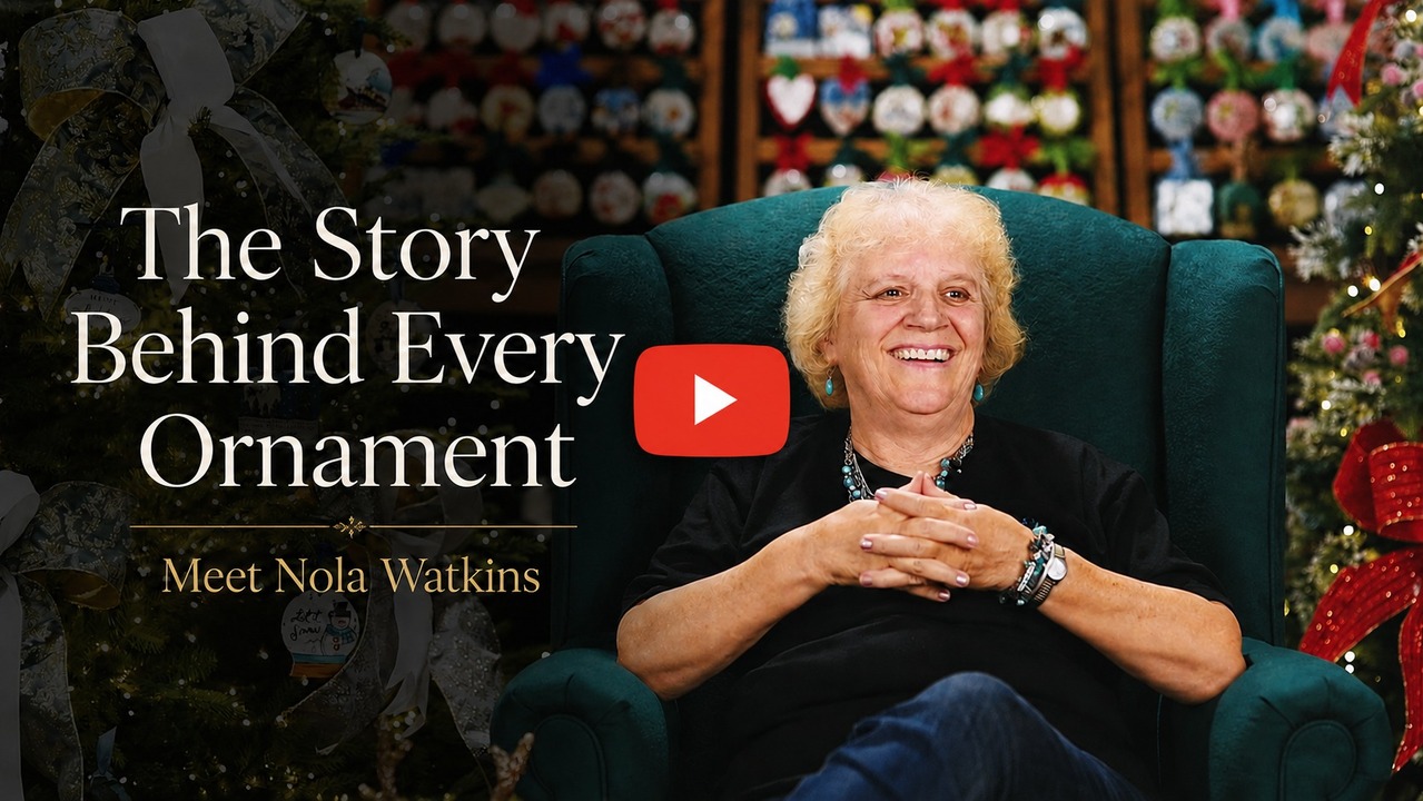 Nola Watkins Collection Facebook ad: Every ornament has a story.