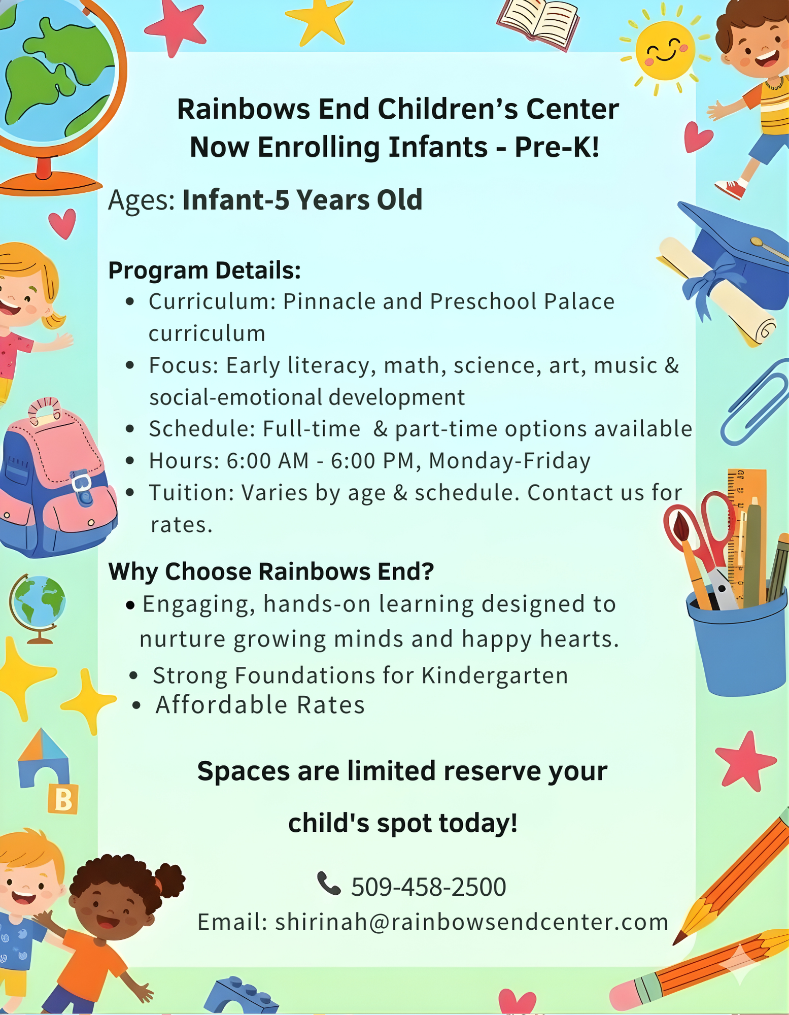 Rainbows End Children’s Center South Facebook ad